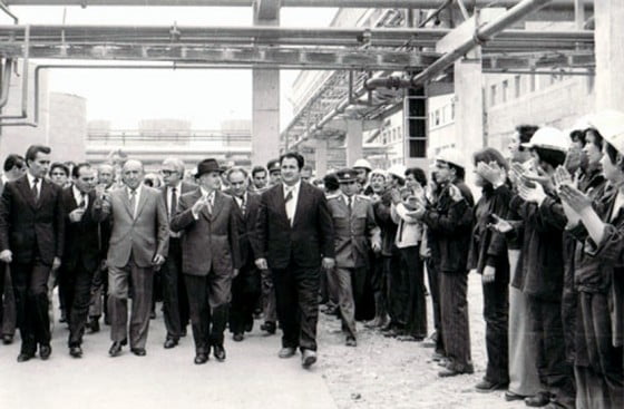 1980_Ceausescu si T. Jivkov la Intreprinderea Comuna pentru Constructia de Masini si Utilaje Grele de la Giurgiu Ruse