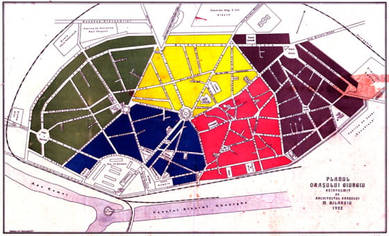 Harta orasului Giurgiu la 1922 site