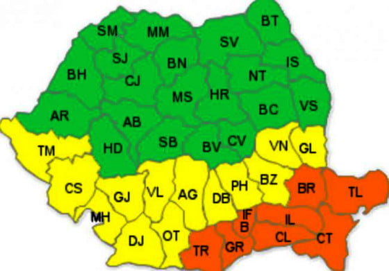 cod-portocaliu-de-ploi-abundente Giurgiu