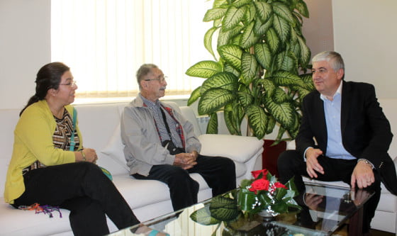 Marcel Faraudo cu primarul Nicolae Barbu