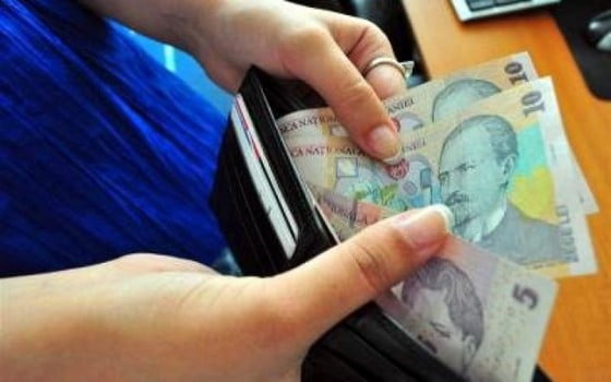 portofel de femeie cu bani