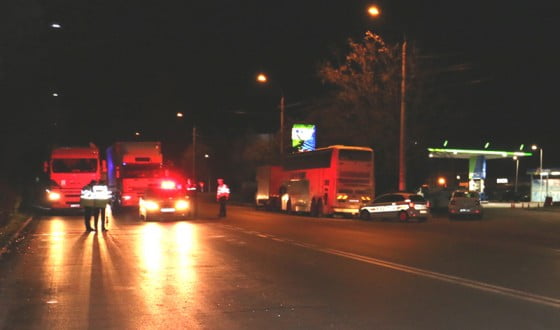 Foto accident OMV Giurgiu